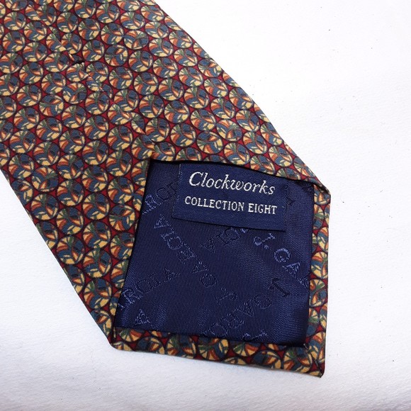 J. Garcia Clockworks Collections Mens Silk Necktie - Picture 3 of 5